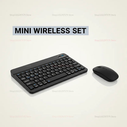 Mini Wireless Bluetooth Keyboard & Mouse Combo – Slim Portable Travel Set for iPad, iPhone, Android Tablets & Phones