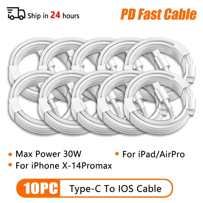 PD 60W USB-C to USB-C Fast Charging Cable – 2M Power Delivery Cord for iPhone 6-16 Series, iPad & USB-A Devices
