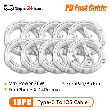 PD 60W USB-C to USB-C Fast Charging Cable – 2M Power Delivery Cord for iPhone 6-16 Series, iPad & USB-A Devices