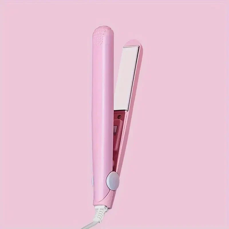 Mini Hair Straightener – Quick Heating Multi-Color Ceramic Plate for Bangs, Curling & Straightening