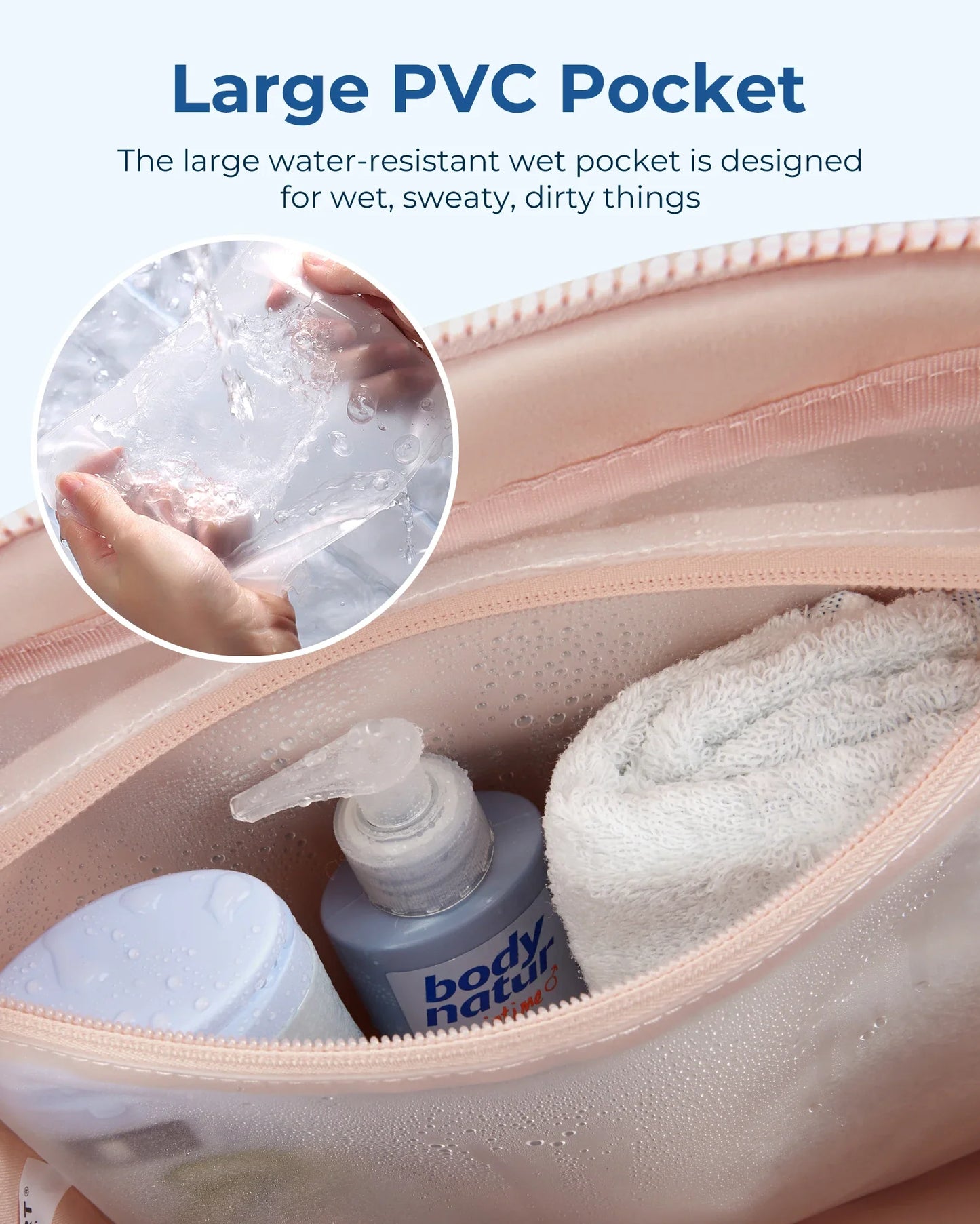 BAGSMART Travel Duffel Gym Bag for Women – Waterproof Carry-On Weekender with Wet Pocket & Cabin Luggage