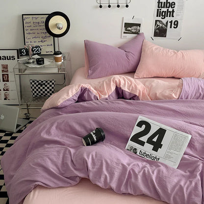 Bedding Comforter Set – Duvet Cover & Bed Sheets with Pillowcases for Queen/King Bed, Edredones de Cama