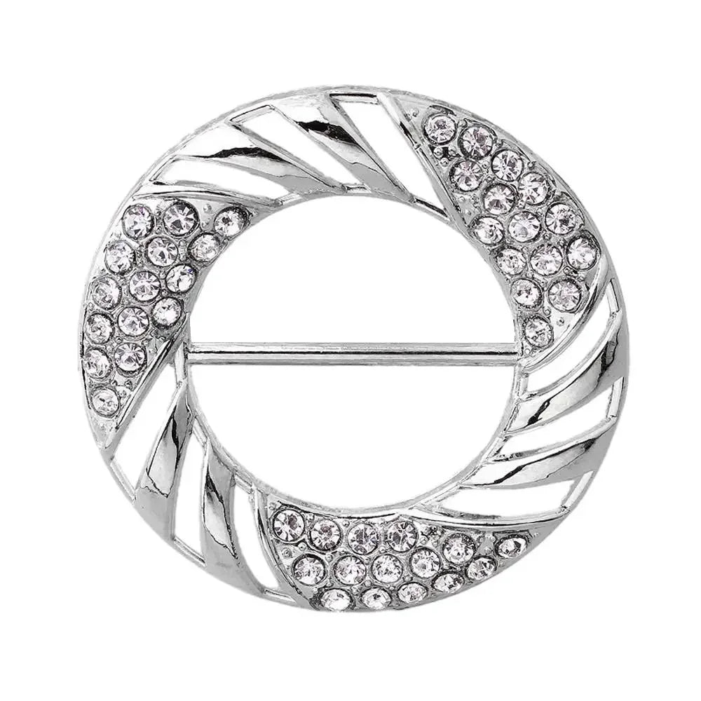 Scarf Buckle & Ring – Shawl, T-Shirt, Waist Clip Brooch, Silk Clasp Fashion Jewelry Accessory