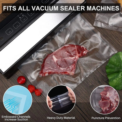 50pcs/Lot BPA-Free Food Vacuum Plastic Sealing Bags: Household Reusable Sealed Bags for Food Preservation - Vacuum Sealer Bag