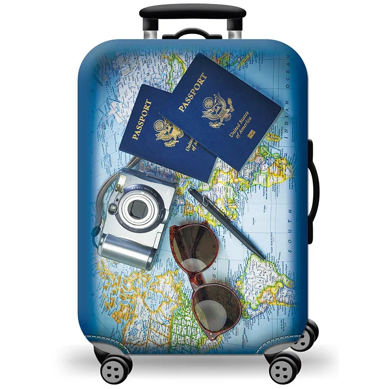 Stretch Fabric Luggage Cover — Dustproof Suitcase Protector for 18-32 Inch Travel Bags
