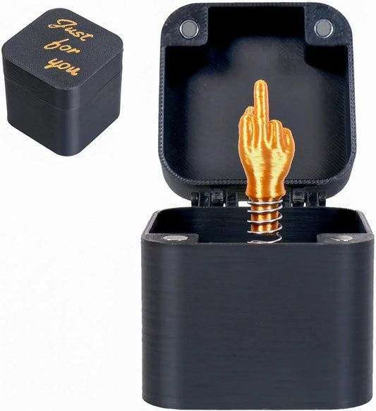 Middle Finger in a Box – Funny Gag Gift for Adults, White Elephant Prank Gift for Men & Christmas Humor