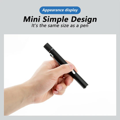 USB Rechargeable Medical Pen Light | Mini Nursing LED Flashlight with Stainless Steel Pocket Clip