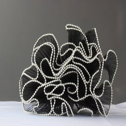 28cm x 4Yards Pearl Lace Flower Wrapping Mesh – Handmade Bouquet & Gift Wrapping Cloth