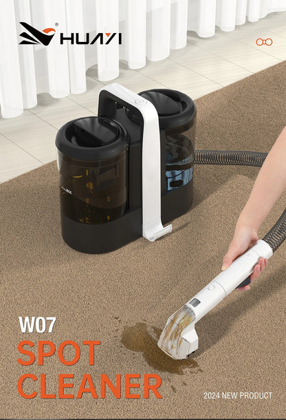 Mamnv Spot Cleaner - 600/450W Handheld Carpet Cleaner with 15/11KPa Suction, Integrated Spray Suction Machine for Sofas & Curtains