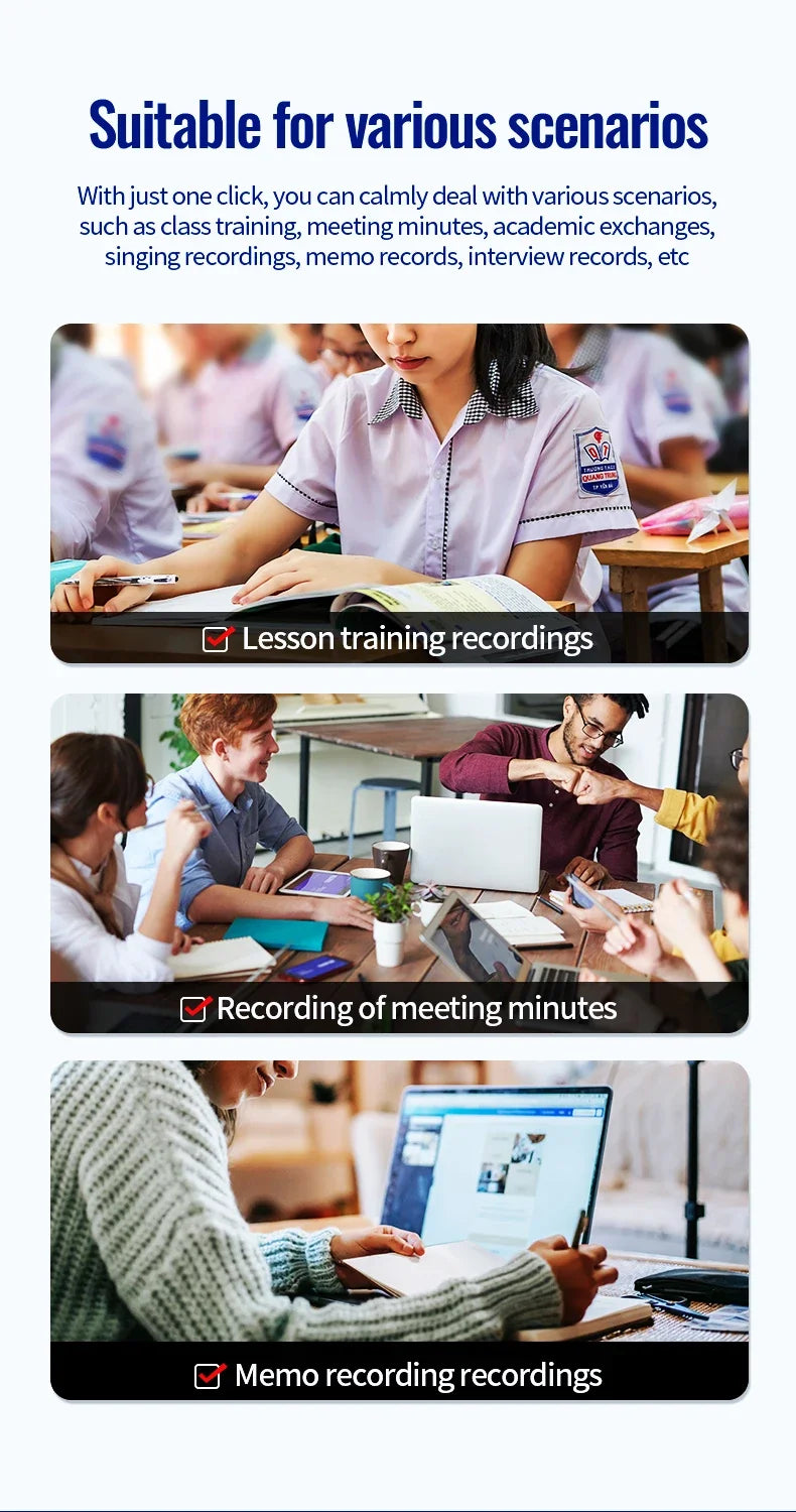 Mini Portable Voice Recorder – Intelligent Voice-Activated HD Audio Recorder with Noise Reduction, MP3 Player, Magnet & OTG
