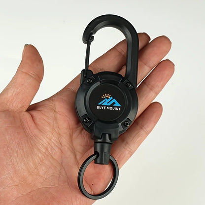 Outdoor Tactical Camping Buckle – Telescopic Steel Wire Keychain Multi-Tool