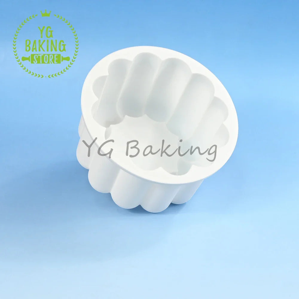 Dorica Silicone Dessert Mold — Single Bento Round, Heart, Square & Star Pudding, Mousse & Chocolate Baking Pan for DIY Cakes and Pastries
