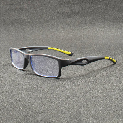 5PCS Sport Style Anti-Blue Light Reading Glasses – Rectangular Full Rim Non-Prescription Eyewear with PC Frame