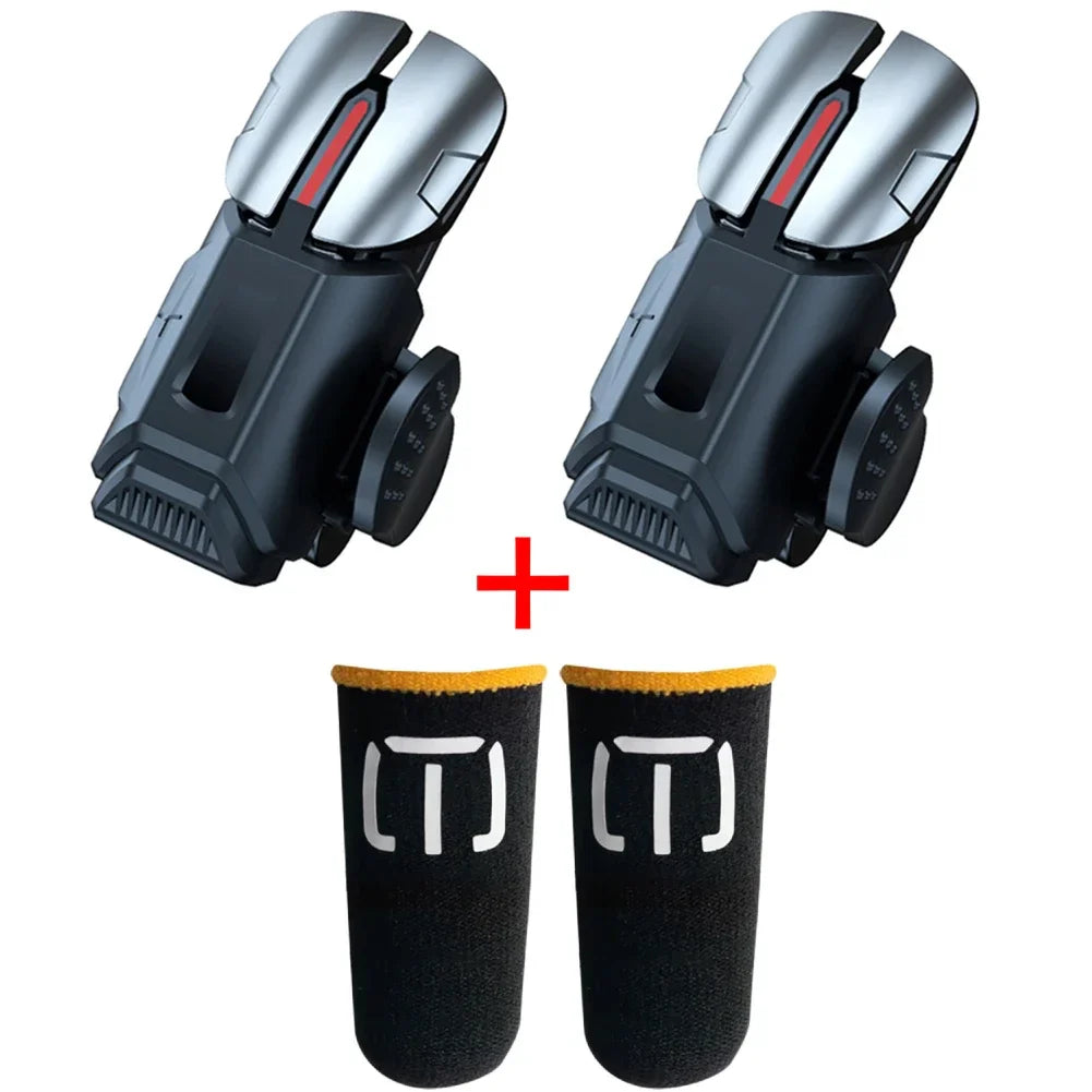 G21 Mobile Game Trigger Gamepad — 6-Finger Aim Shooting Joystick with L1 R1 Buttons for PUBG Controller