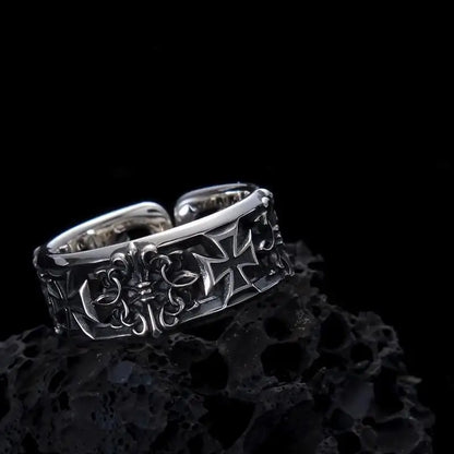 New Retro Cross Hip-Hop Punk Style Opening Ring for Men