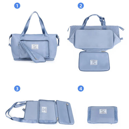 Large Capacity Travel Bag — Expandable, Waterproof, Foldable Luggage Organizer