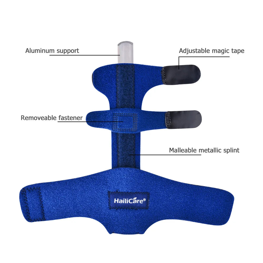 Adjustable Finger Splint Brace — Aluminum Alloy Support for Straightening Broken Fingers, Arthritis & Pain Relief