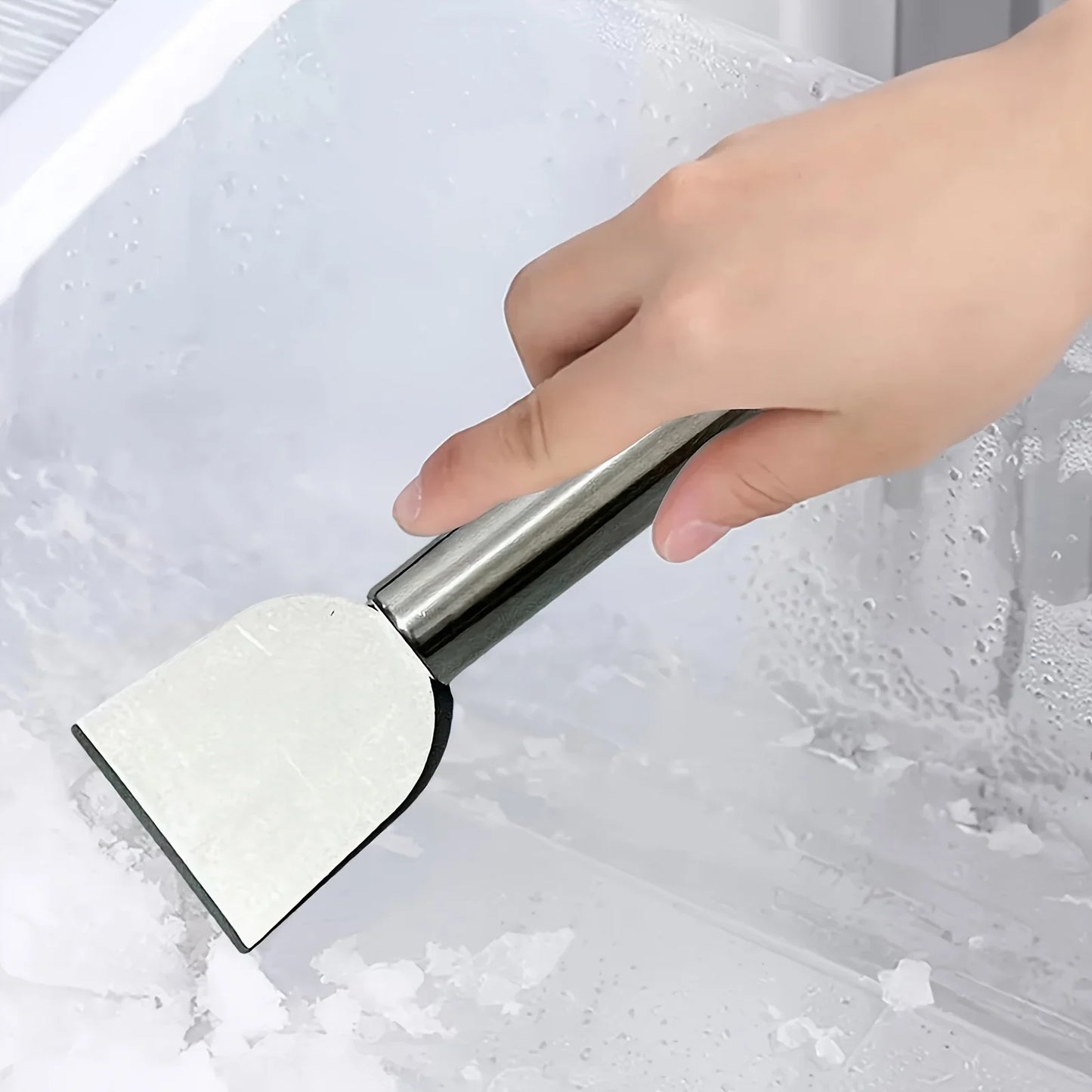 Versatile Stainless Steel Cleaning Scraper – Durable Metal Glue Remover & Snow Shovel for Kitchen, Bathroom, and Home Use