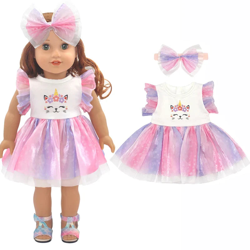 18-Inch Girl Doll Winter Coat — 43cm Baby Doll Jacket Outfit for Dressing