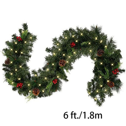 2.7M Christmas Artificial Green Garland Wreath – DIY Pine Xmas Home & Party Decoration