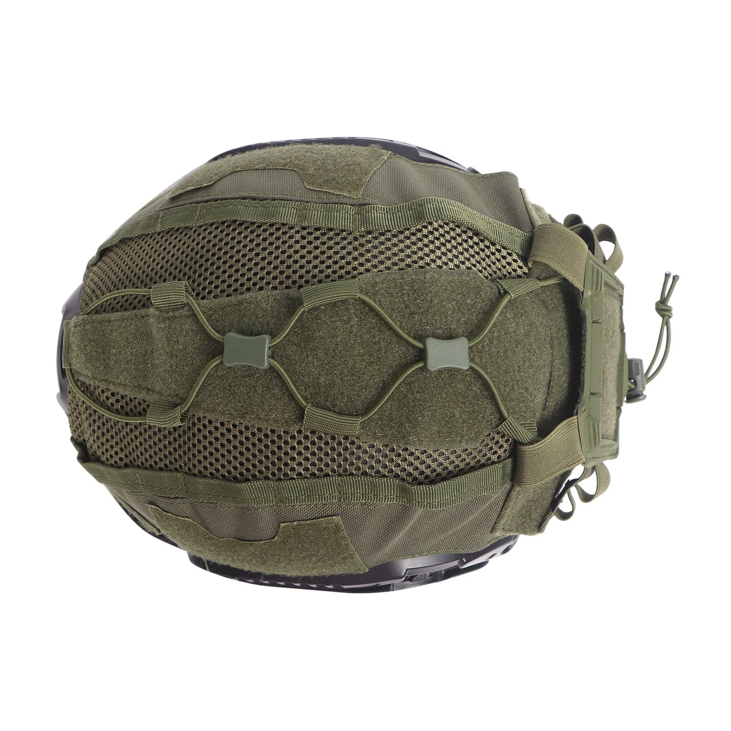 Tactical Helmet Cover Set – Hybrid Mesh Cover for Maritime, Bump & Ballistic Helmets with NVG Battery Pouch for Hunting
