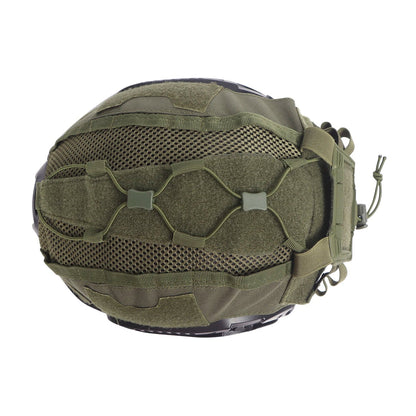 Tactical Helmet Cover Set – Hybrid Mesh Cover for Maritime, Bump & Ballistic Helmets with NVG Battery Pouch for Hunting