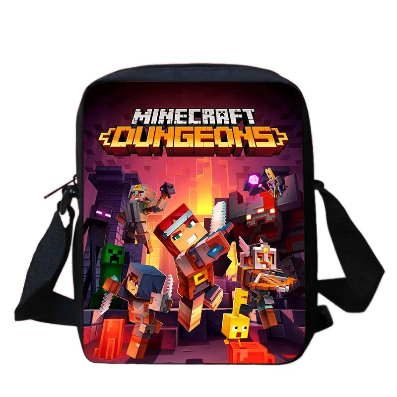 Mini-Craft Kids School Backpack Set — Front Pocket Backpack, Shoulder Bag & Pencil Case for Boys & Girls Ages 5-10