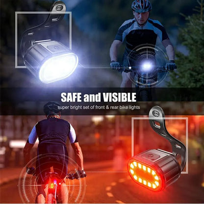 BUCKLOS Bike Lighting Set – LED Front and Rear Lights, Cycling Flashlight, and Taillight Lantern for Bicycles