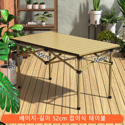 Camping Folding Table & Chair Set – Lightweight, Stable, Easy to Install Outdoor Table for Camping
