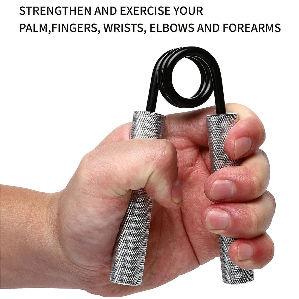 Aluminum Alloy Hand Gripper with Sponge Sleeve — Spring Steel Fitness Trainer for Arm & Finger Strength, Home Gym for Men