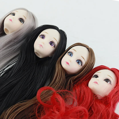 30cm Fashion Doll – 1/6 BJD Body with 3D Eyes, Long Wig, Princess Makeup DIY Toy for Girls
