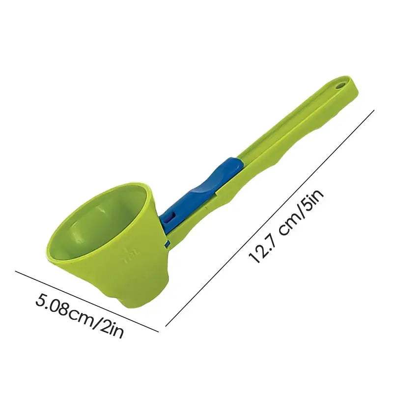 Creative No-Spill Measuring Spoon Funnel – Easy Refill Tool for Protein Powder, Sports Drinks & Baby Formula