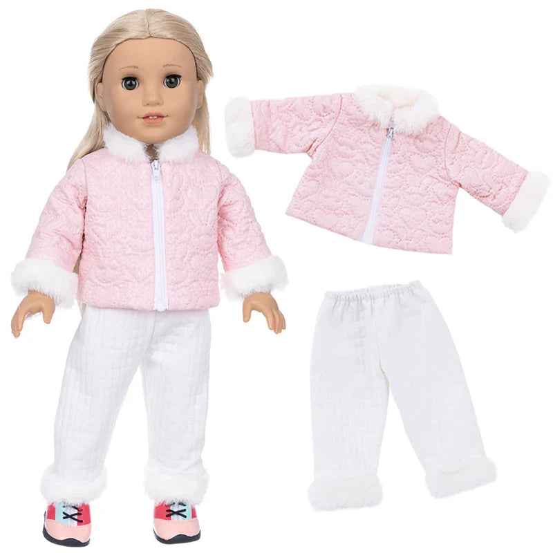 18-Inch Girl Doll Winter Coat – Jacket Outfit for 43cm Newborn Baby Dolls