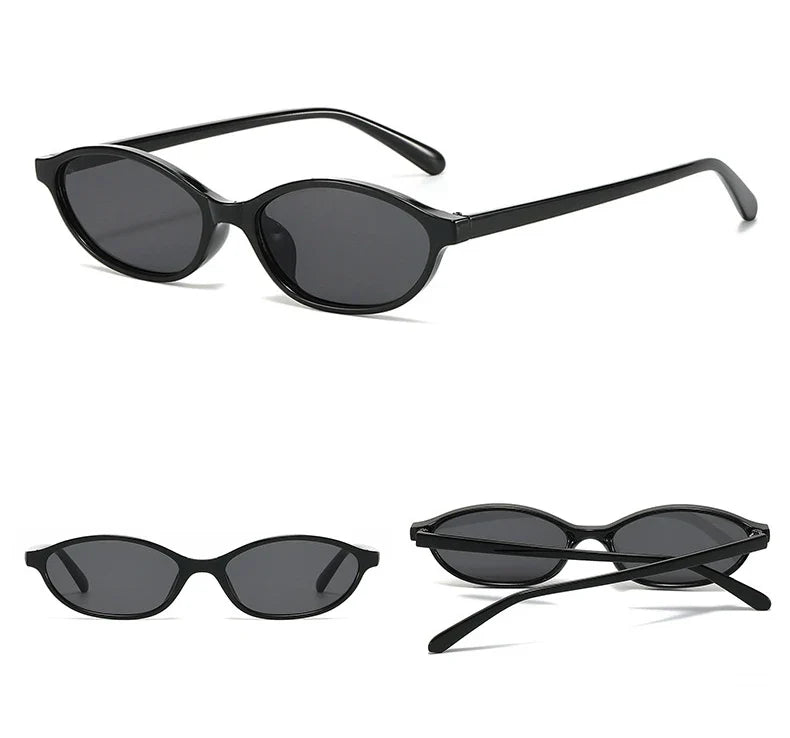 Sexy Small Oval Women's Sunglasses 2024 – New Fashion Black & Brown Summer Shades, Trendy Unique Eyewear for Men & Women