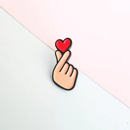 Heart Enamel Pin - Cute Love Badge Brooch for Backpack Clothing Accessories Jewelry Gift