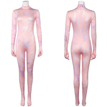 Demon Hunters Rumi Cosplay Costume – Colorful K-Pop Tattoo Jumpsuit, Devil Bodysuit for Anime Role-Play & Halloween Performance