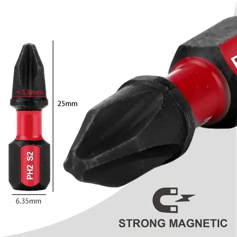 Enhanced Efficiency: 20 PCS Strong Magnetic Screwdriver Head Set - High Hardness, Anti-Slip Short Cross Heads for Hand or Electric Screwdrivers