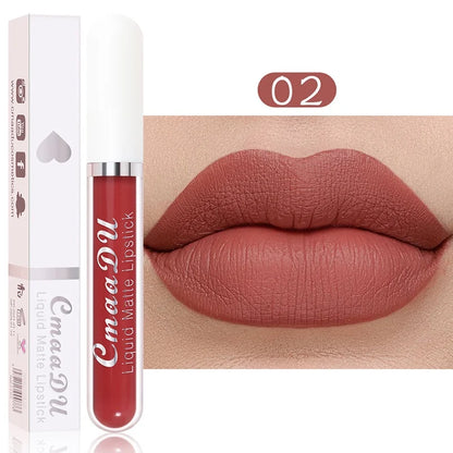 Sexy Long-Lasting Velvet Matte Lip Gloss – Waterproof, Non-Stick Red Liquid Lipstick for Women