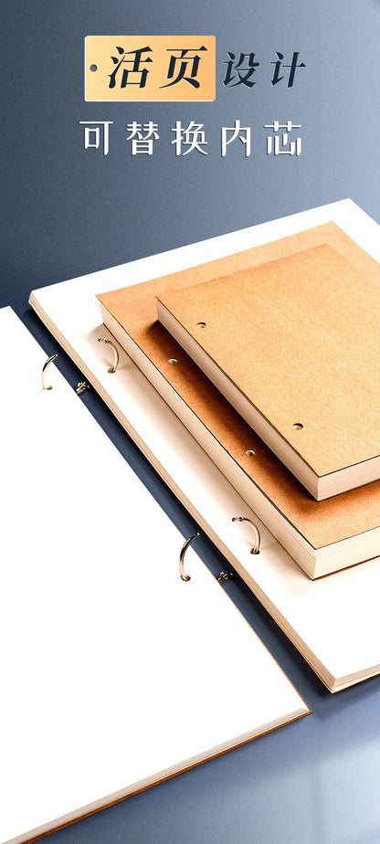 Professional A4 A5 8K 16K 32K Sketchbook – Thick Loose-Leaf Drawing Paper for Artists & Students
