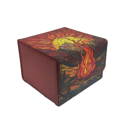 PU Leather Card Storage Box - 140+ Card Deck Holder Case for Game Card Collection & Organization