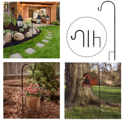 Shepherd Hooks Garden Stakes - Plant Hook, Lantern Hanger, Outdoor Decor, Available in 76cm, 80cm, 100cm
