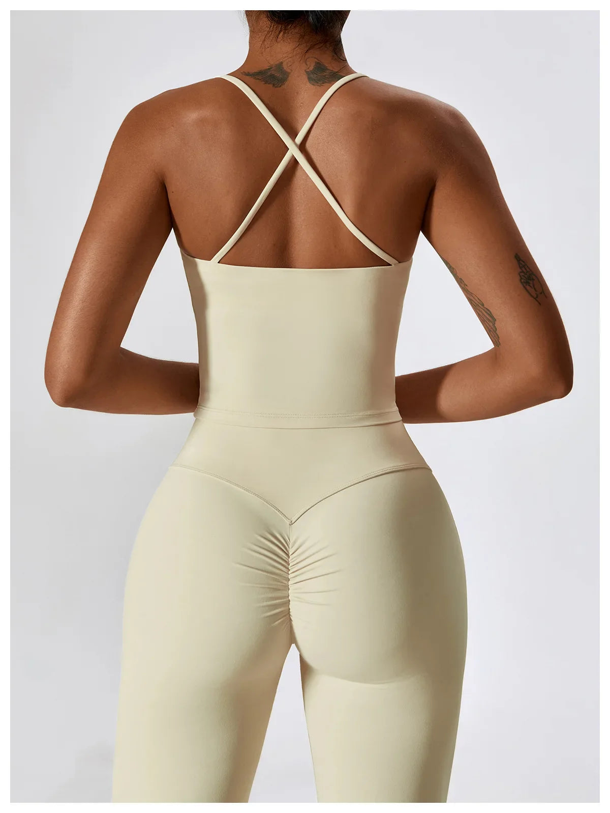 2PCS Seamless Women’s Yoga Set – Long Sleeve Crop Top & Leggings Workout Outfit, Athletic Gym Sportswear