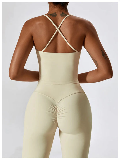 2PCS Seamless Women’s Yoga Set – Long Sleeve Crop Top & Leggings Workout Outfit, Athletic Gym Sportswear