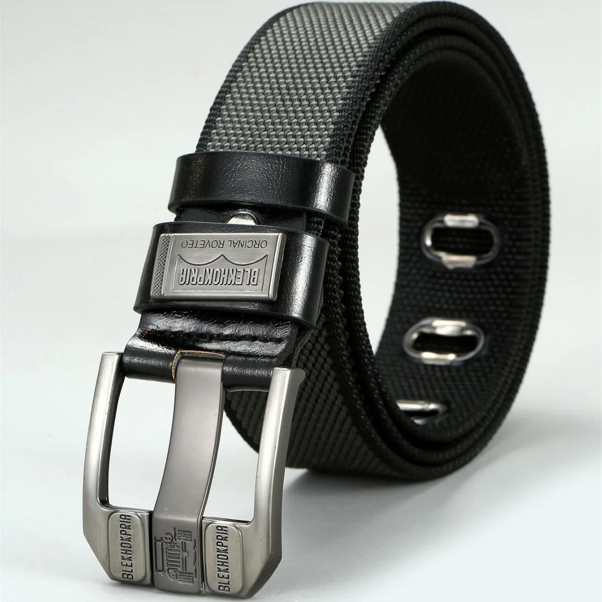 Men’s Canvas Pin Buckle Belt — Casual Retro Waistband Overalls Fashion Webbing Belt, High-Quality c032