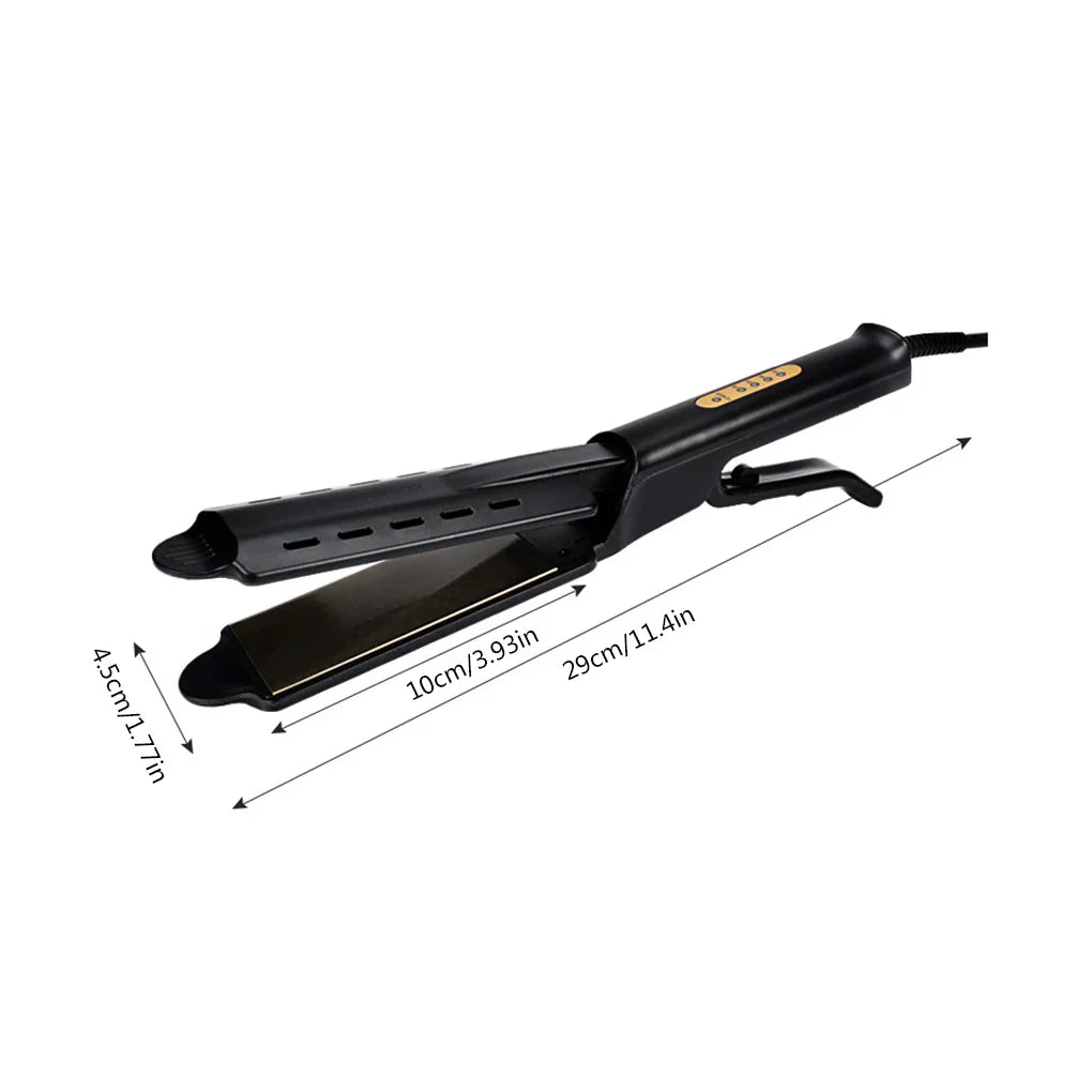 Hair Straightener with Four-gear Temperature, Ceramic Tourmaline Ionic Flat Iron for Women, Wide Panel Design