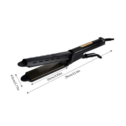 Hair Straightener with Four-gear Temperature, Ceramic Tourmaline Ionic Flat Iron for Women, Wide Panel Design
