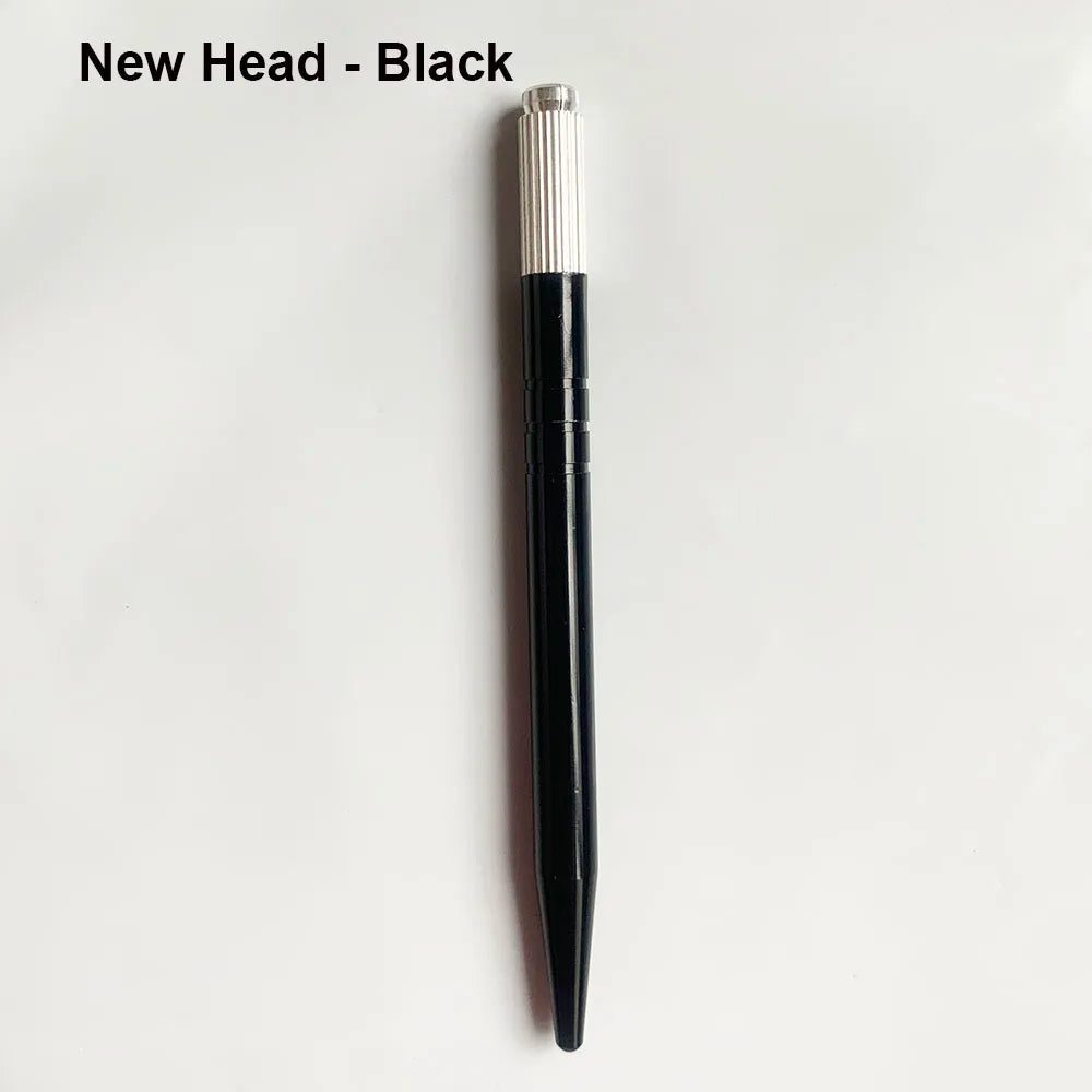 10pcs Permanent Makeup Eyebrow Tattoo Pens — Manual Tebori Microblading Stainless Steel Lock-Pin Tools