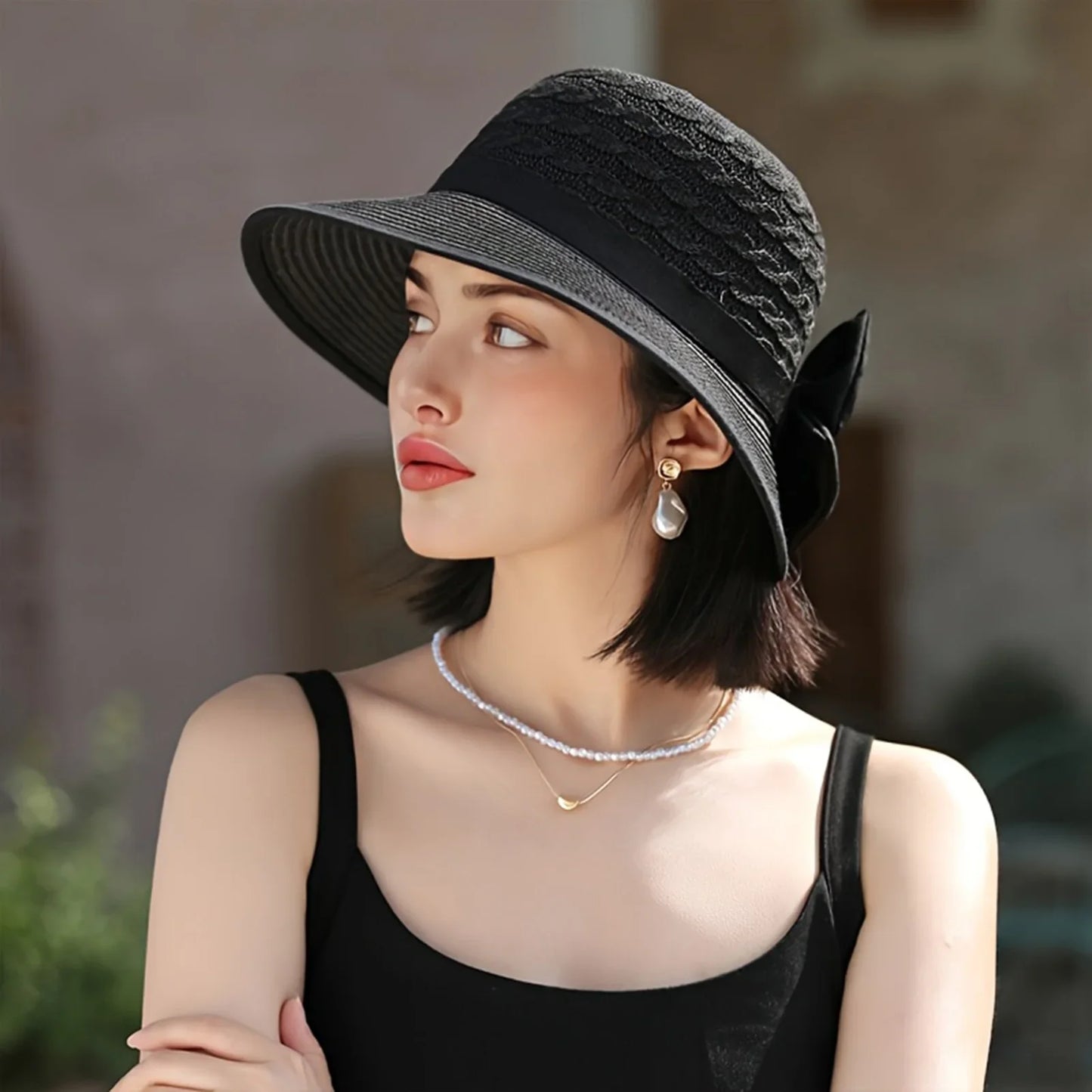 Women’s Wide Brim Straw Sun Hat – Summer Beach Vacation Hat with Sun Protection for Spring, Summer & Fall