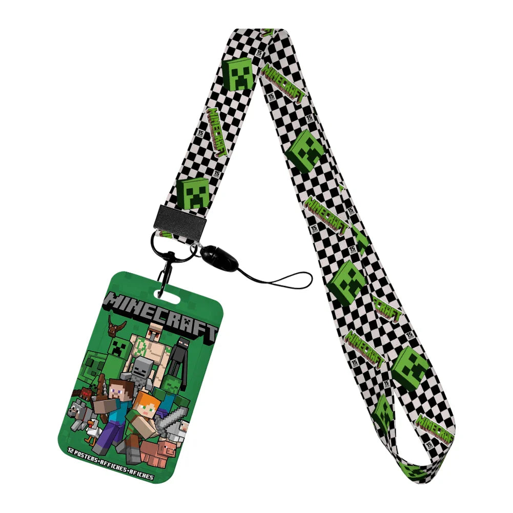Cartoon Game Name Badge Holder Lanyard – Student ID & Credit Card Strap Gift