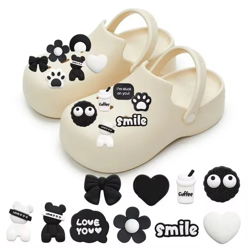 19PCS Little Bear PVC Shoe Charms – Animal Decorations for Clogs & Sandals, Party & Christmas Gifts